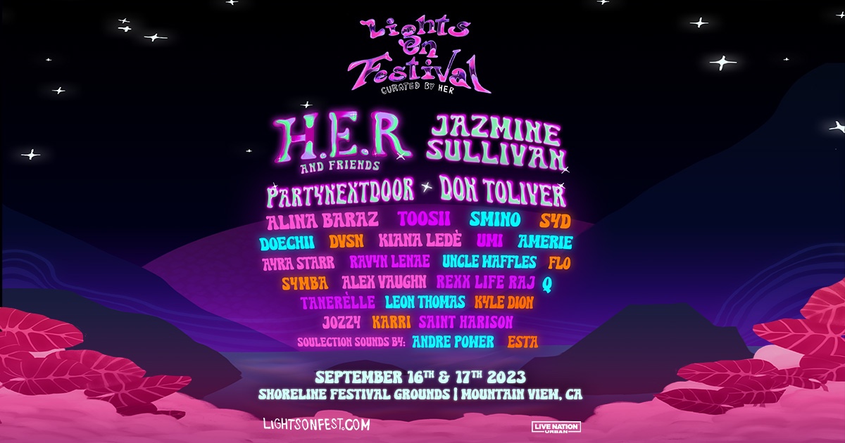 H.E.R Announces “Lights on Festival” 2023 at Shoreline Amphitheatre