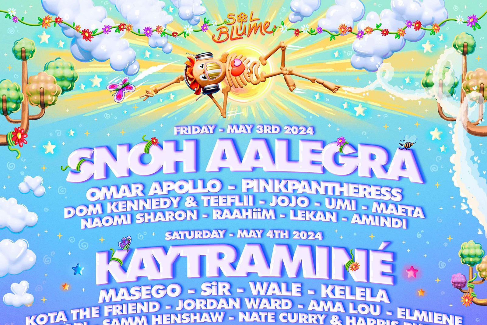Sol Blume Reveals New 2024 Lineup with Snoh Aalegra, Kaytraminé, and SZA Headlining